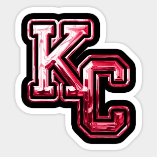 KC – Kansas City Chrome Effect Sticker